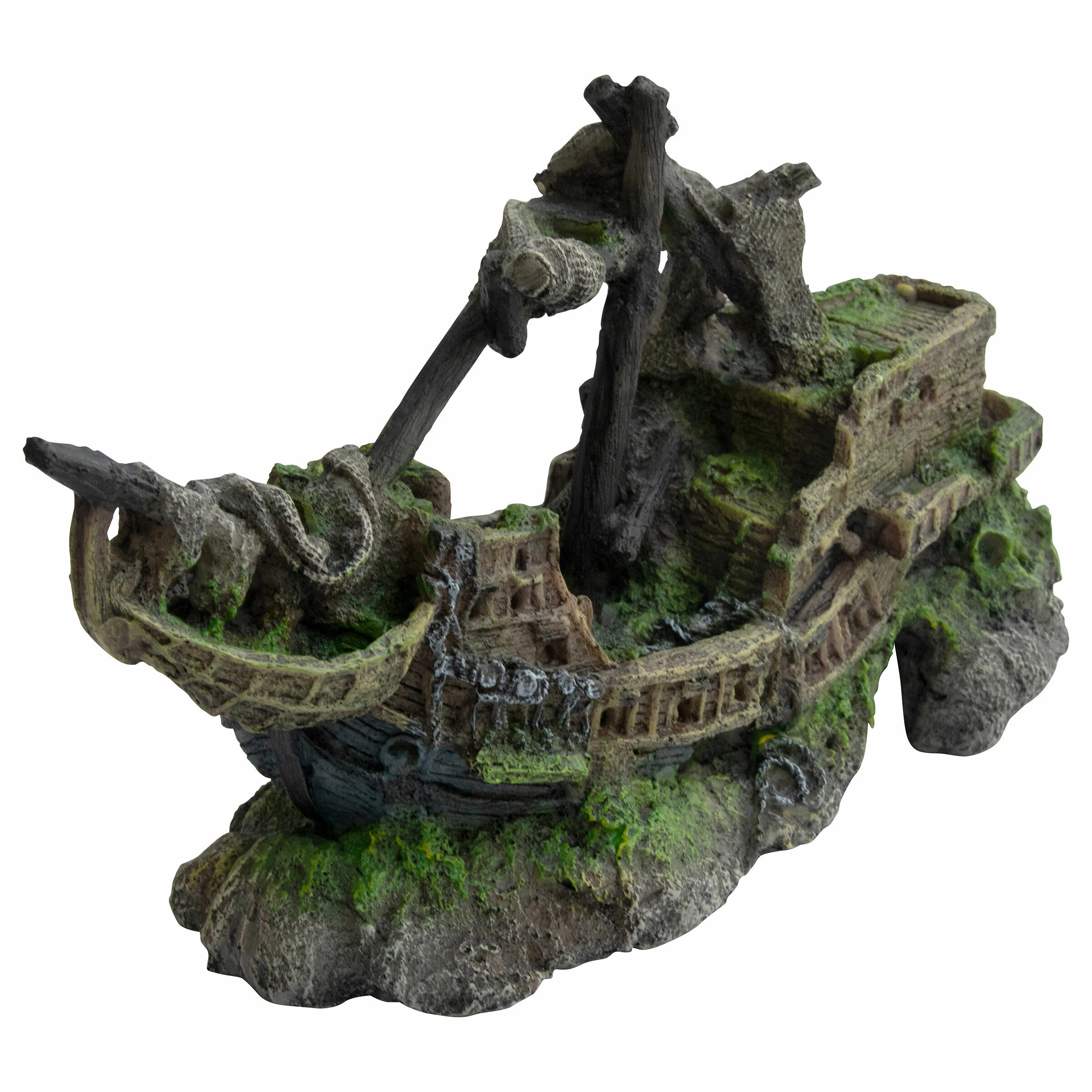 Deep Sea Aquariumdekoration Schiffswrack 32.5x12x18cm 4 Deep Sea Aquariumdekoration Schiffswrack 32.5x12x18cm – Bild 2