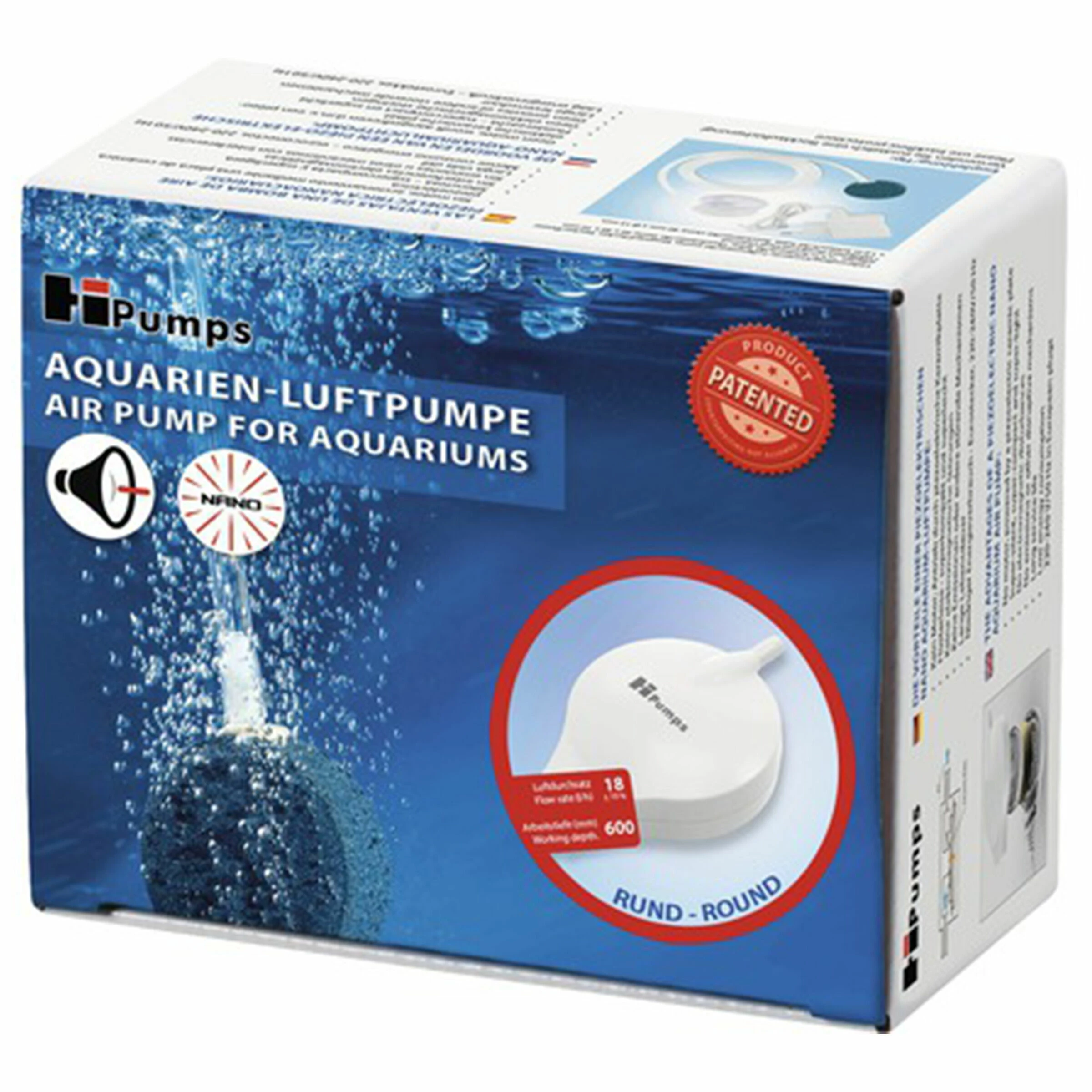 Nano Luftpumpe Piezo Rund Weiss 18l/h 6 Nano Luftpumpe Piezo Rund Weiss 18l/h – Bild 4
