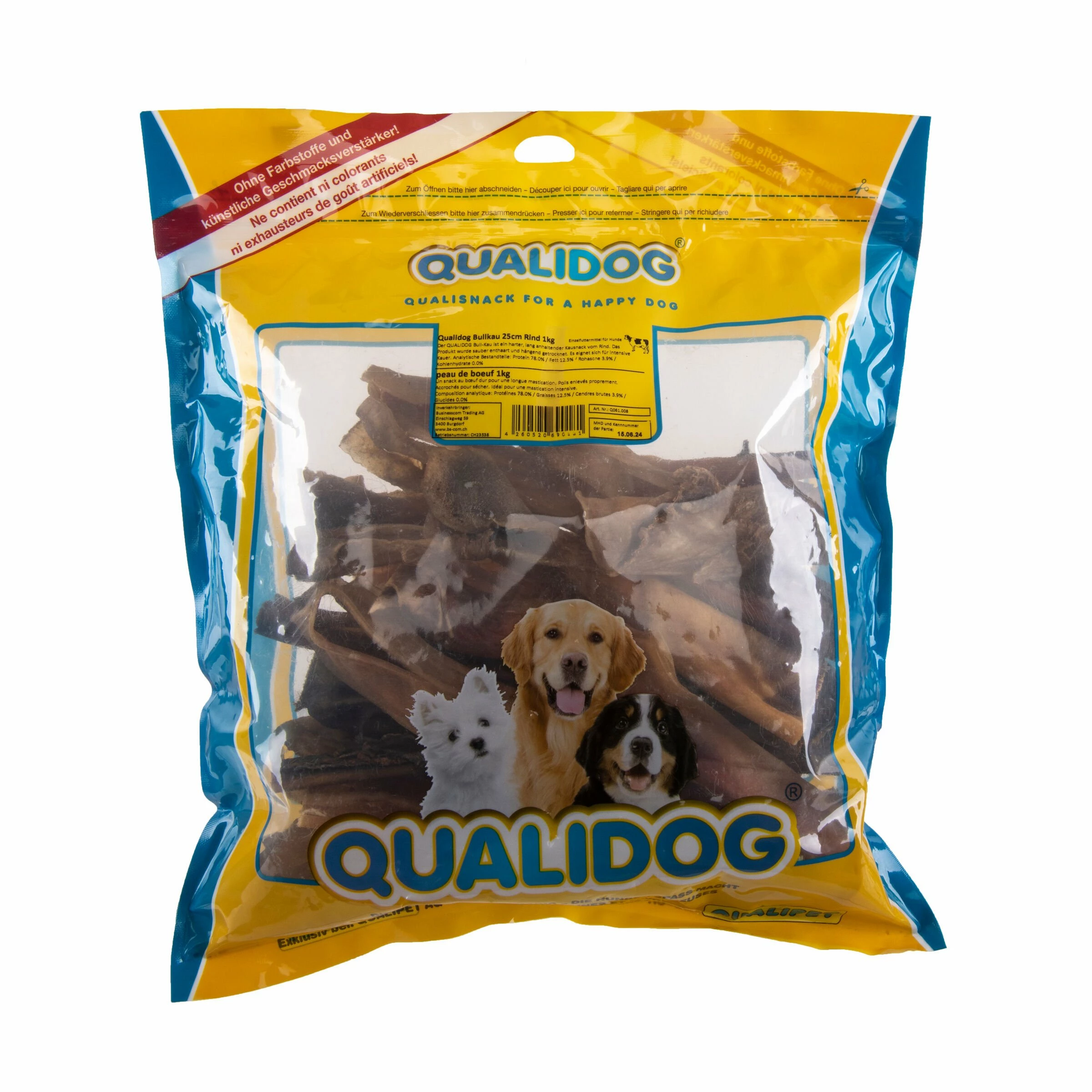 QUALIDOG Bull-Kau 30cm 1kg 3 QUALIDOG Bull-Kau 30cm 1kg