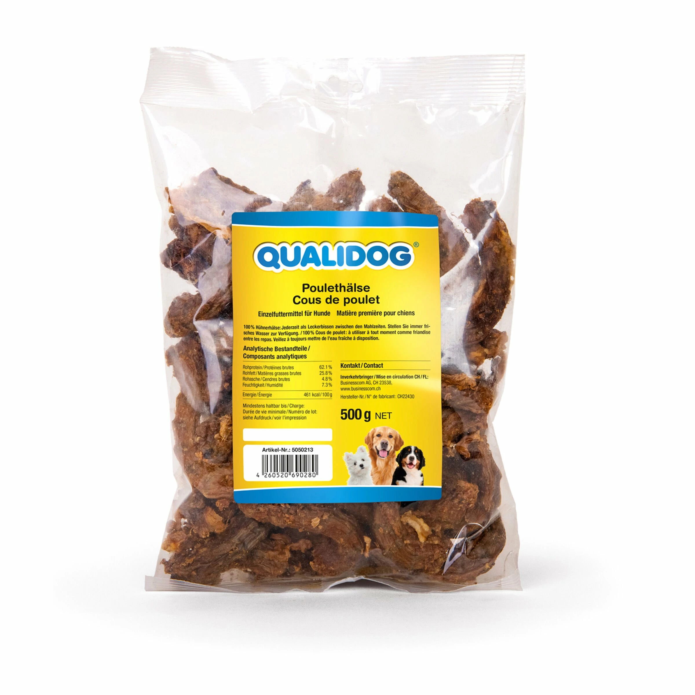 QUALIDOG Poulethälse 500g 3 QUALIDOG Poulethälse 500g