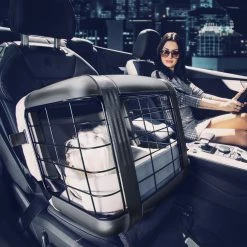 4pets Transportbox Auto Caree Cool Grey -Hundefutter Geschäft 5418281 4pets transportbox auto caree cool grey 5418281 4 p