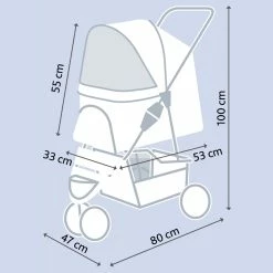 FREEZACK Buggy 47x100x80cm, Schwarz -Hundefutter Geschäft 5419224 buggy 47x100x80cm schwarz 5419224 15 p