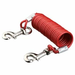 FREEZACK Hofleine Mit Spiralkabel Rot 5m