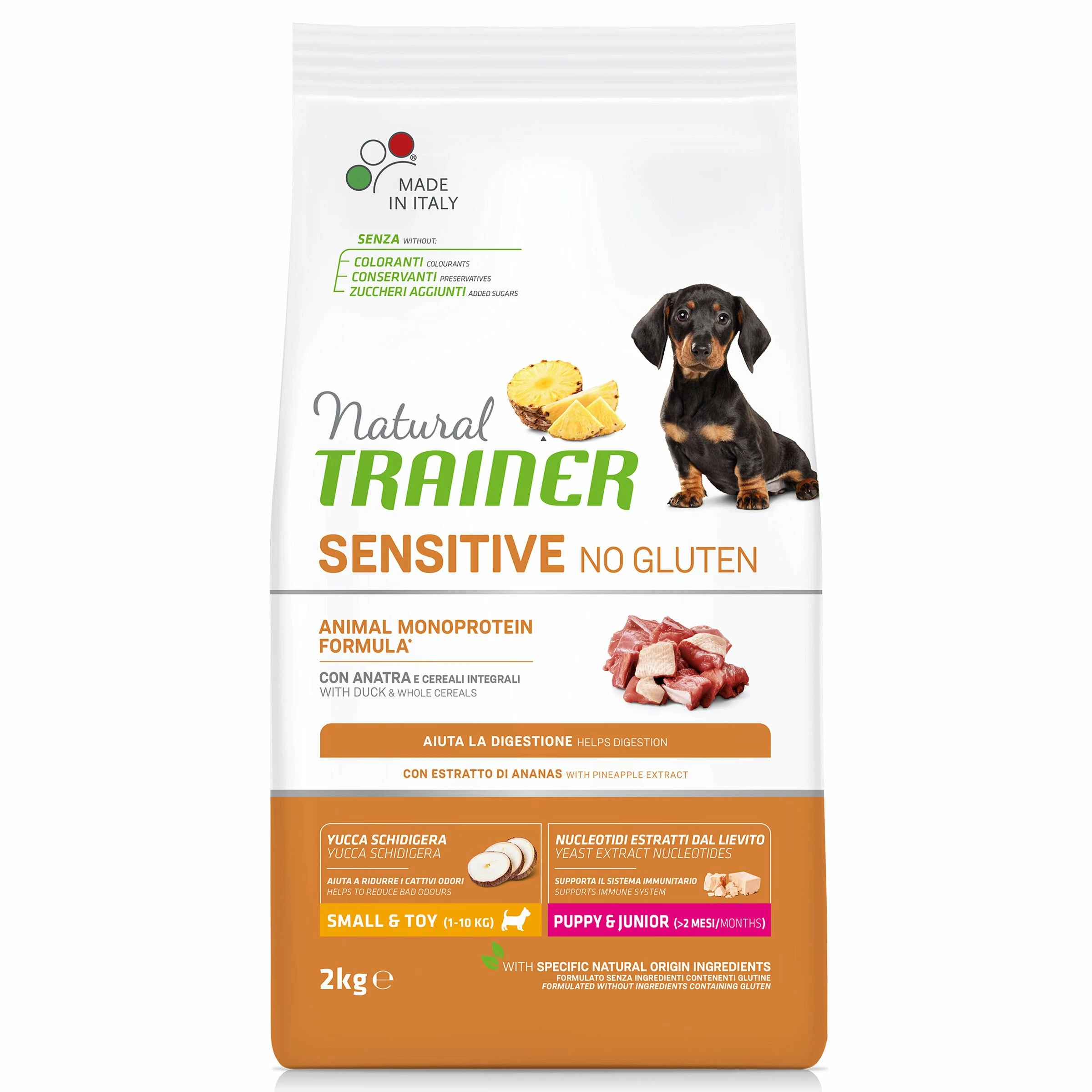 Trainer Hundefutter Sensitive No Gluten Small & Toy Puppy & Junior Ente 2kg 3 Trainer Hundefutter Sensitive No Gluten Small & Toy Puppy & Junior Ente 2kg
