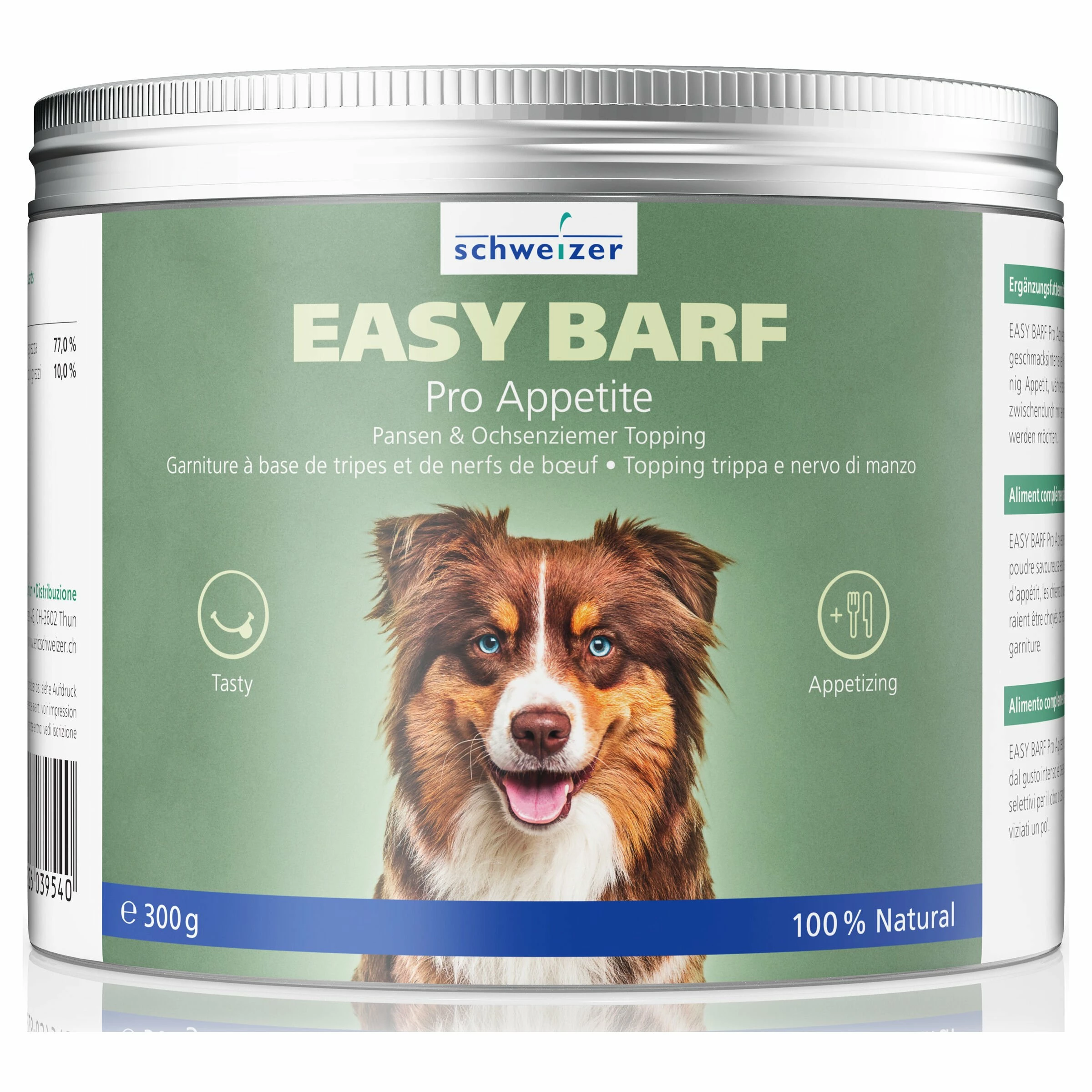 Schweizer Easy Barf Futterzusatz Pro Appetite - Pansen & Ochsenziemer Topping 300g 3 Schweizer Easy Barf Futterzusatz Pro Appetite - Pansen & Ochsenziemer Topping 300g