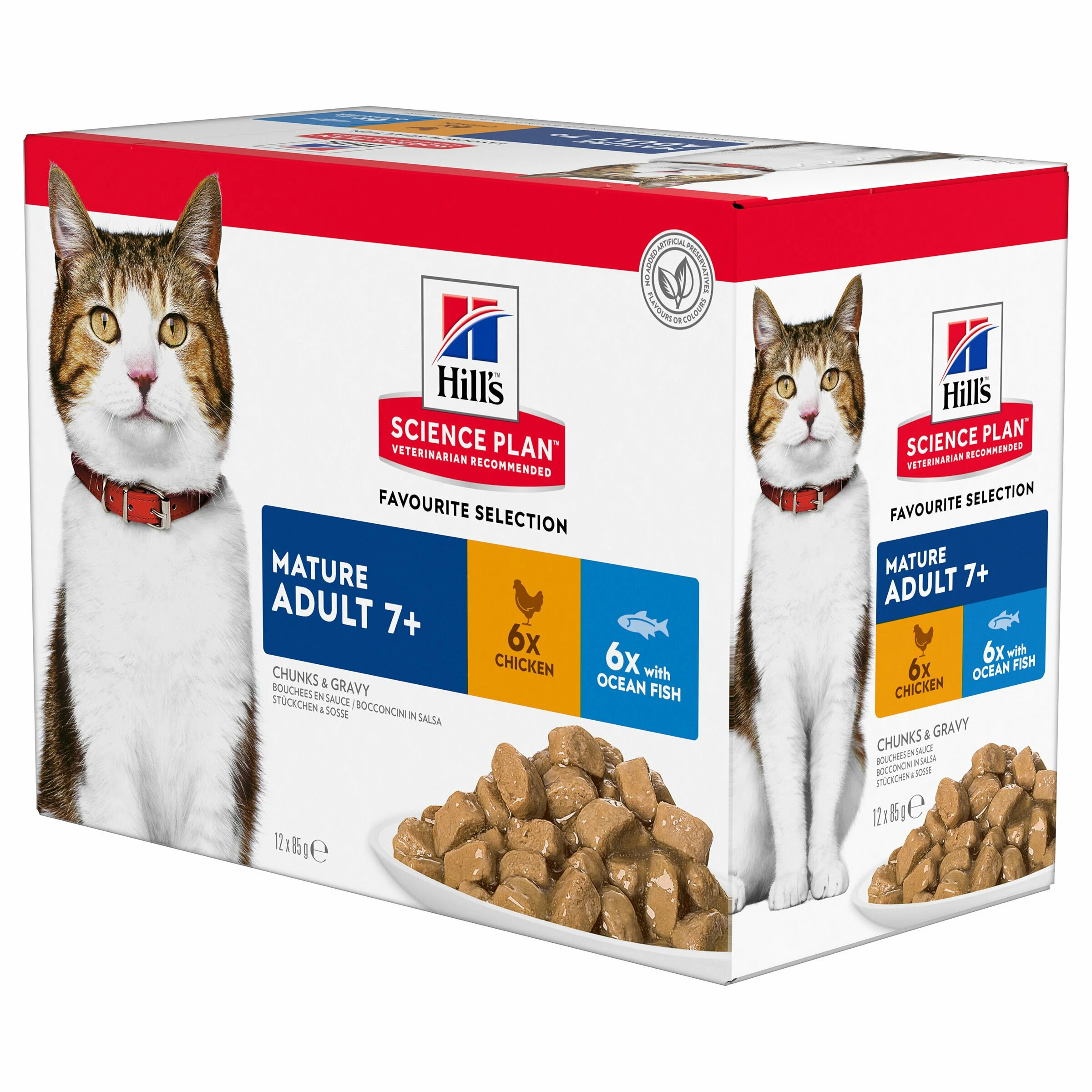 Hill's Katze Science Plan Mature Adult 7+ Nassfutter Multipack Huhn & Meeresfisch 12x85g 3 Hill's Katze Science Plan Mature Adult 7+ Nassfutter Multipack Huhn & Meeresfisch 12x85g