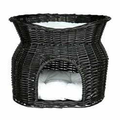 Petrebels Weidenkorb Schwarz 54x43x37cm