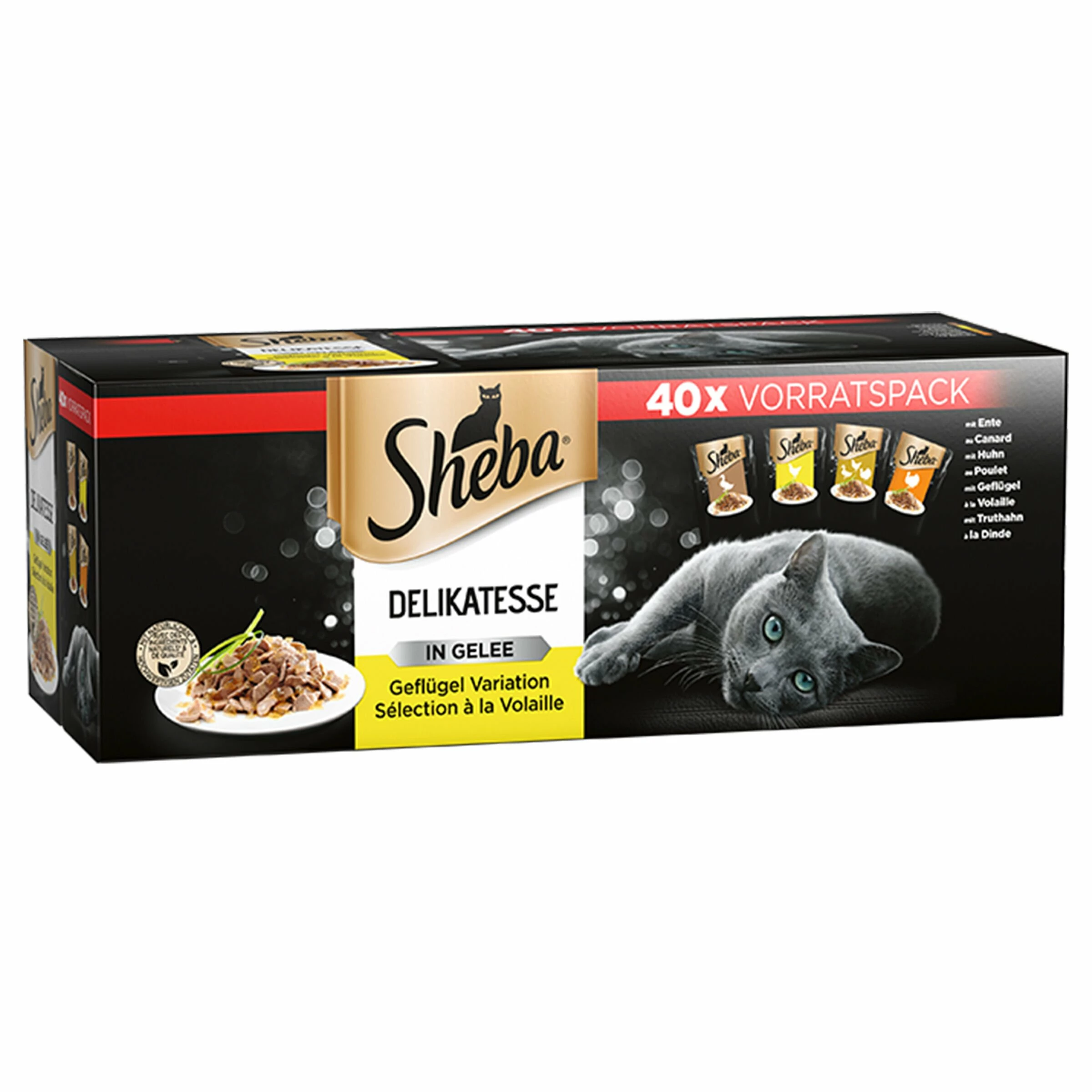 Sheba Delikatesse In Gelee Geflügel Variation 40x85g 5 Sheba Delikatesse In Gelee Geflügel Variation 40x85g – Bild 3