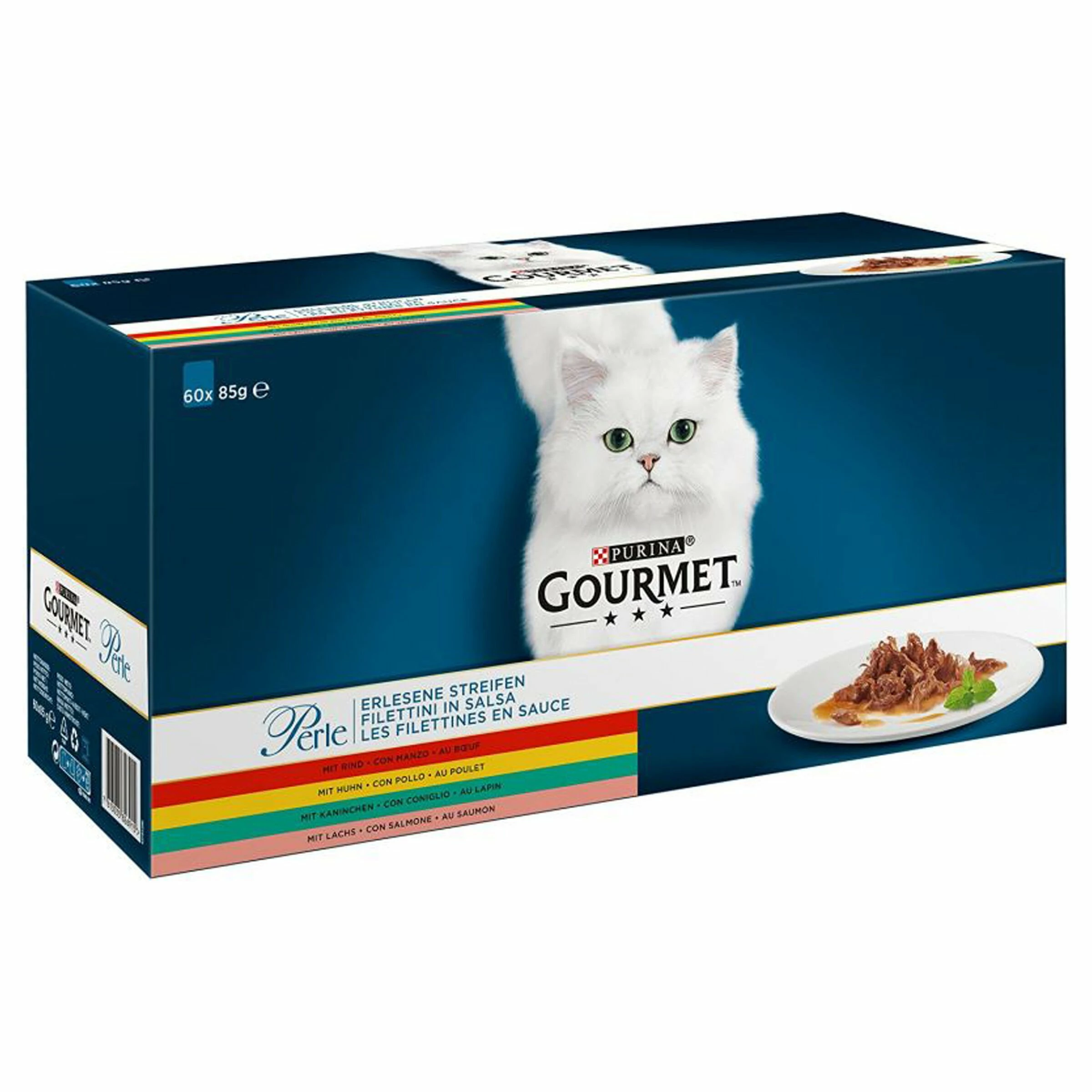 Gourmet Perle Erlesene Streifen Multipack 60x85g 3 Gourmet Perle Erlesene Streifen Multipack 60x85g
