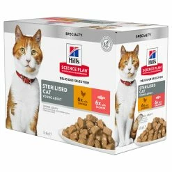 Hill's Katze Science Plan Young Adult Sterilised Cat Nassfutter Multipack Huhn & Lachs