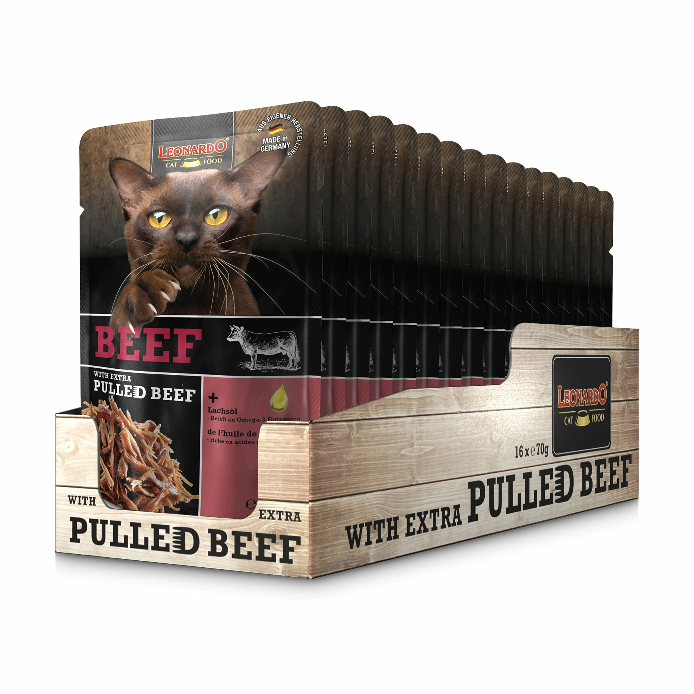 Leonardo Nassfutter Verschiedene Sorten Mit Pulled Beef 16x70g Im Beutel 3 Leonardo Nassfutter Verschiedene Sorten Mit Pulled Beef 16x70g Im Beutel