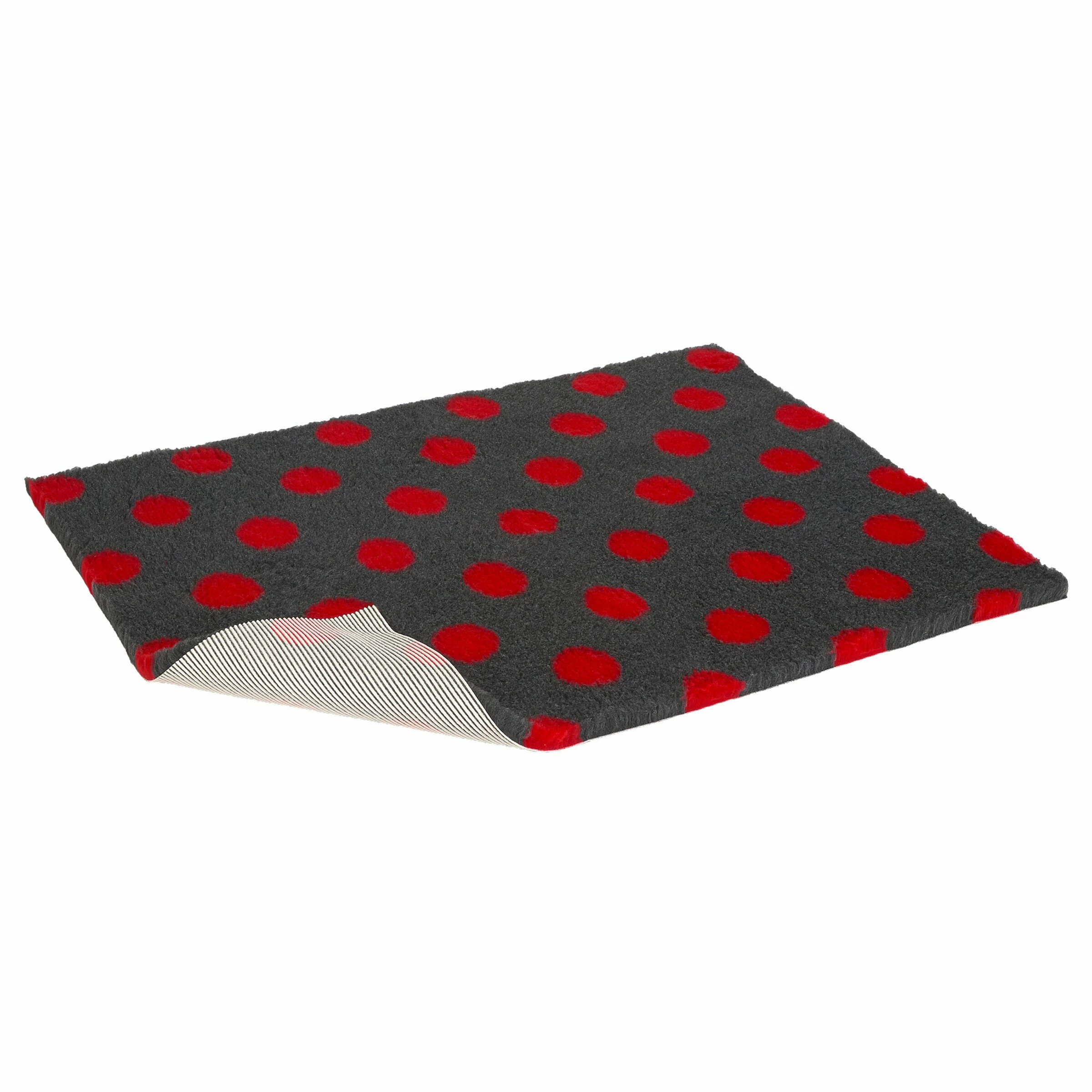 QUALI Vetbed Anti-Slip Dunkelgrau Mit Roten Punkten 3 QUALI Vetbed Anti-Slip Dunkelgrau Mit Roten Punkten