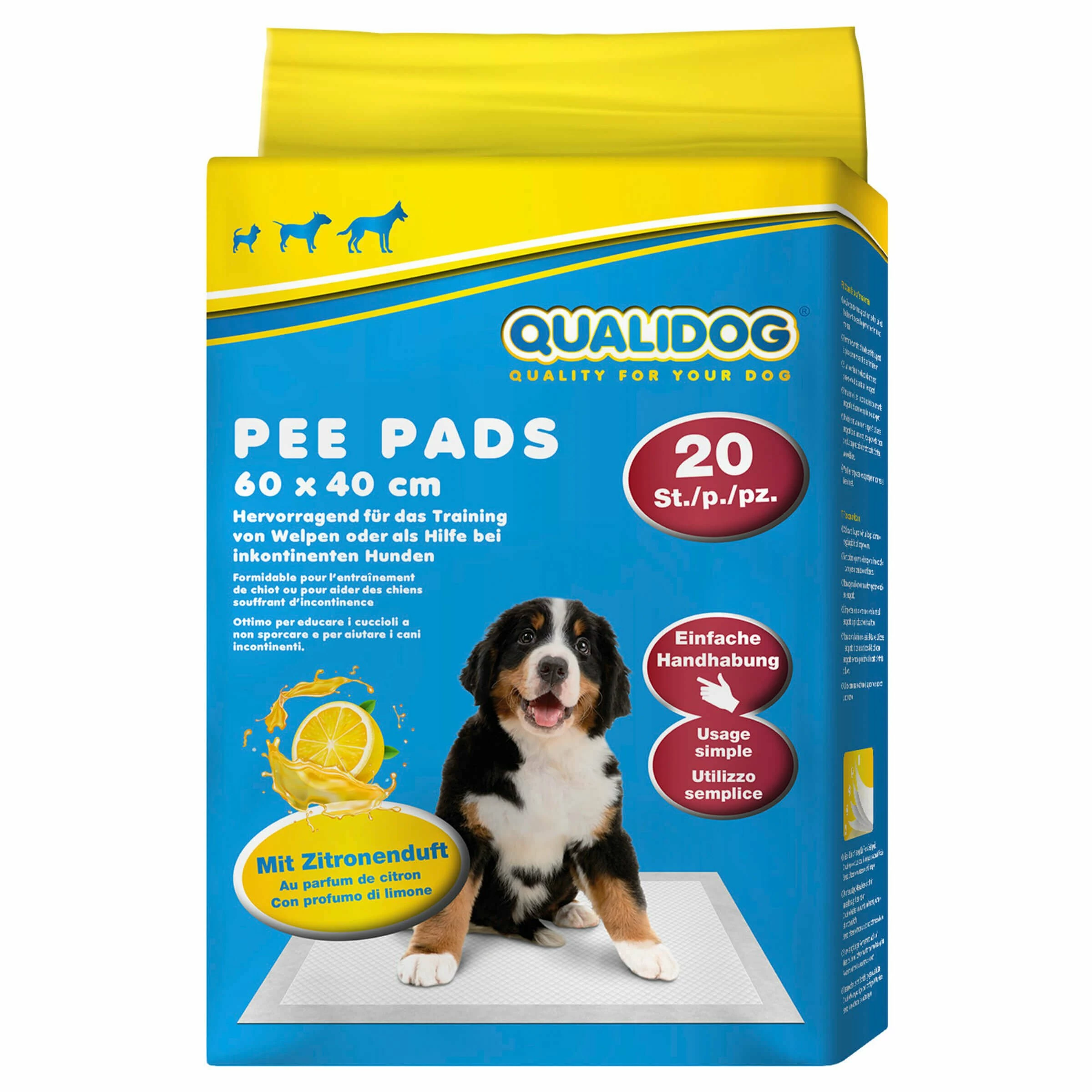 QUALIDOG Puppy Pee Pads Zitrone 5 QUALIDOG Puppy Pee Pads Zitrone – Bild 3