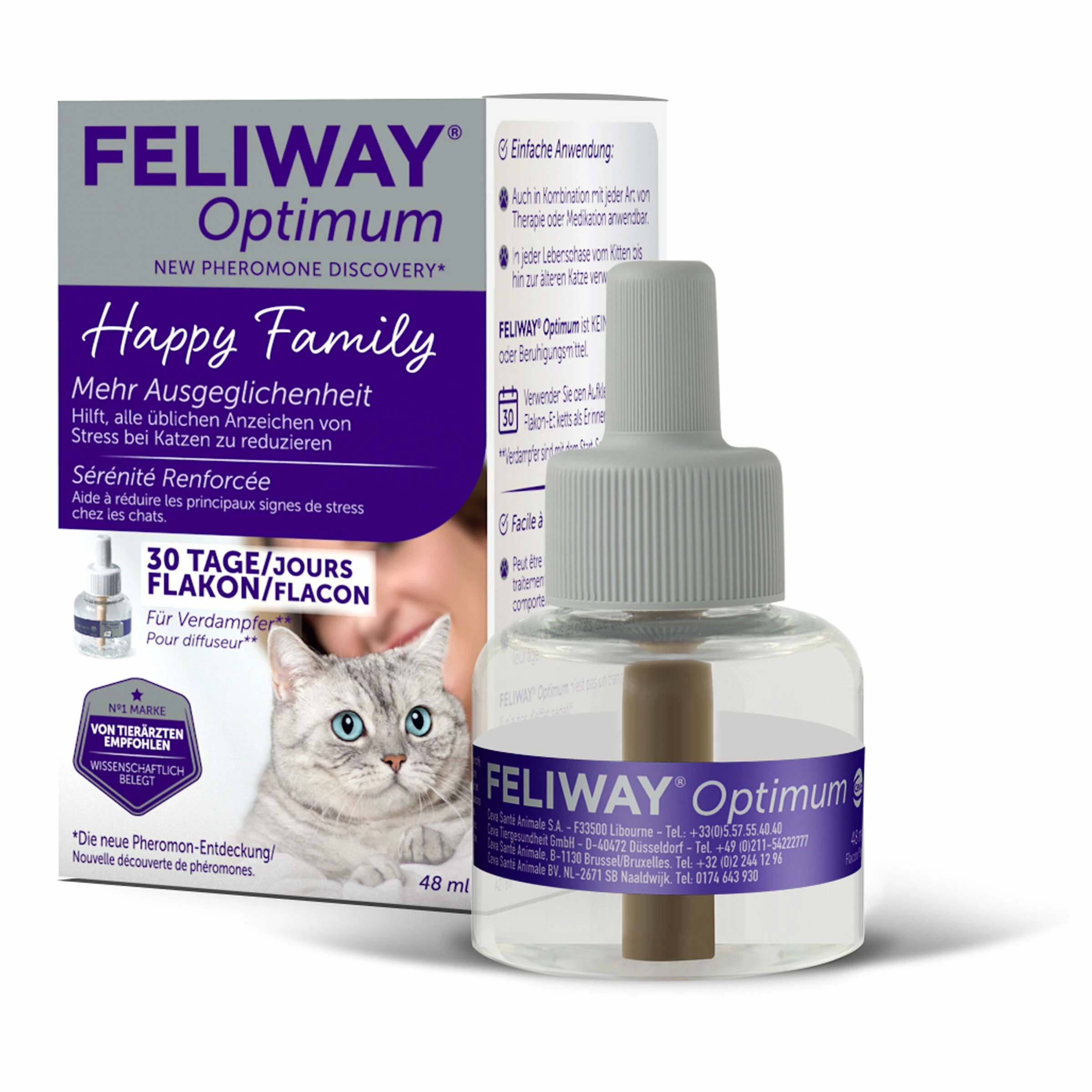 Feliway Optimum Zerstäuber Für Katzen 48ml 3 Feliway Optimum Zerstäuber Für Katzen 48ml