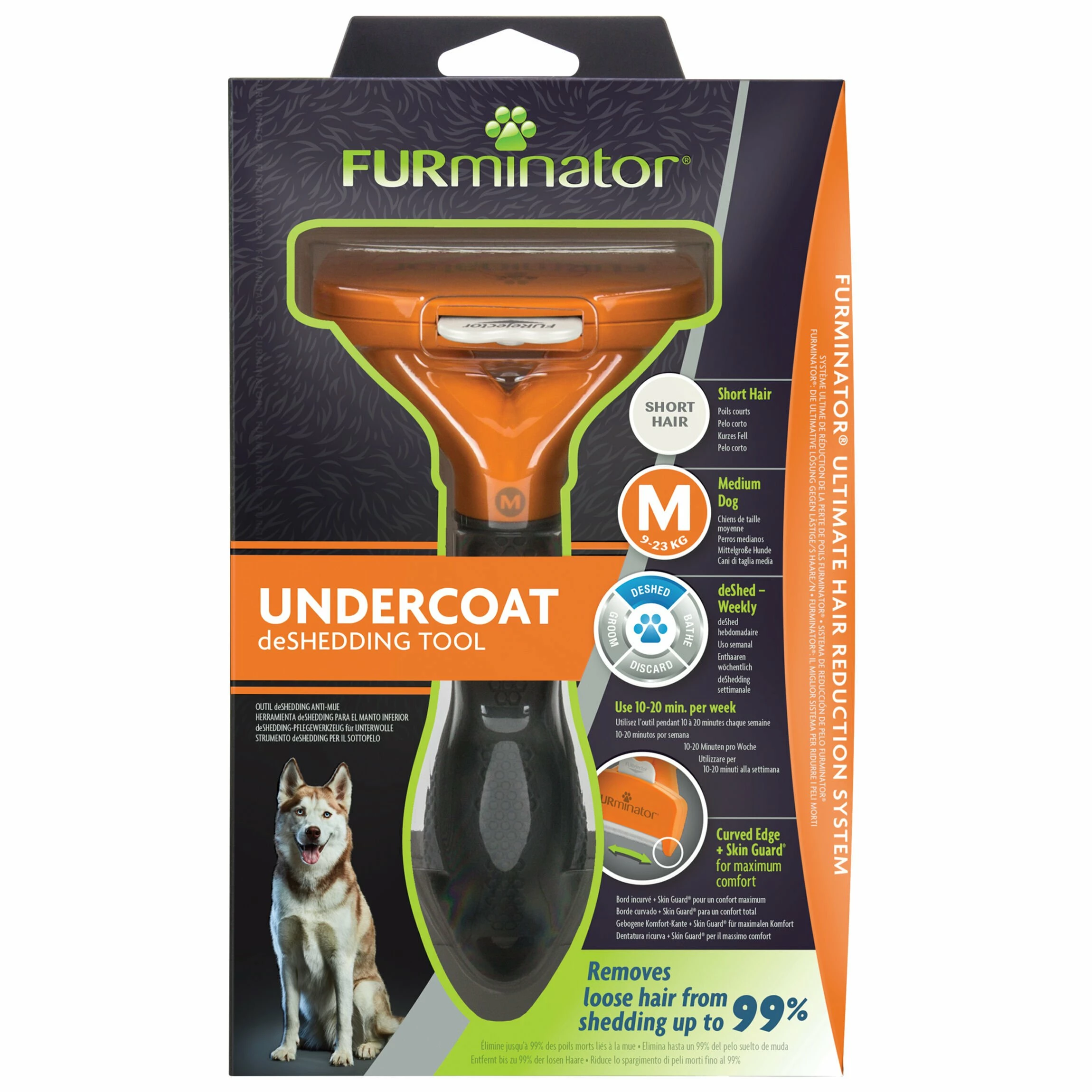 FURminator Short-Hair DeShedding Tool Hund Verschiedene Grössen 7 FURminator Short-Hair DeShedding Tool Hund Verschiedene Grössen – Bild 5