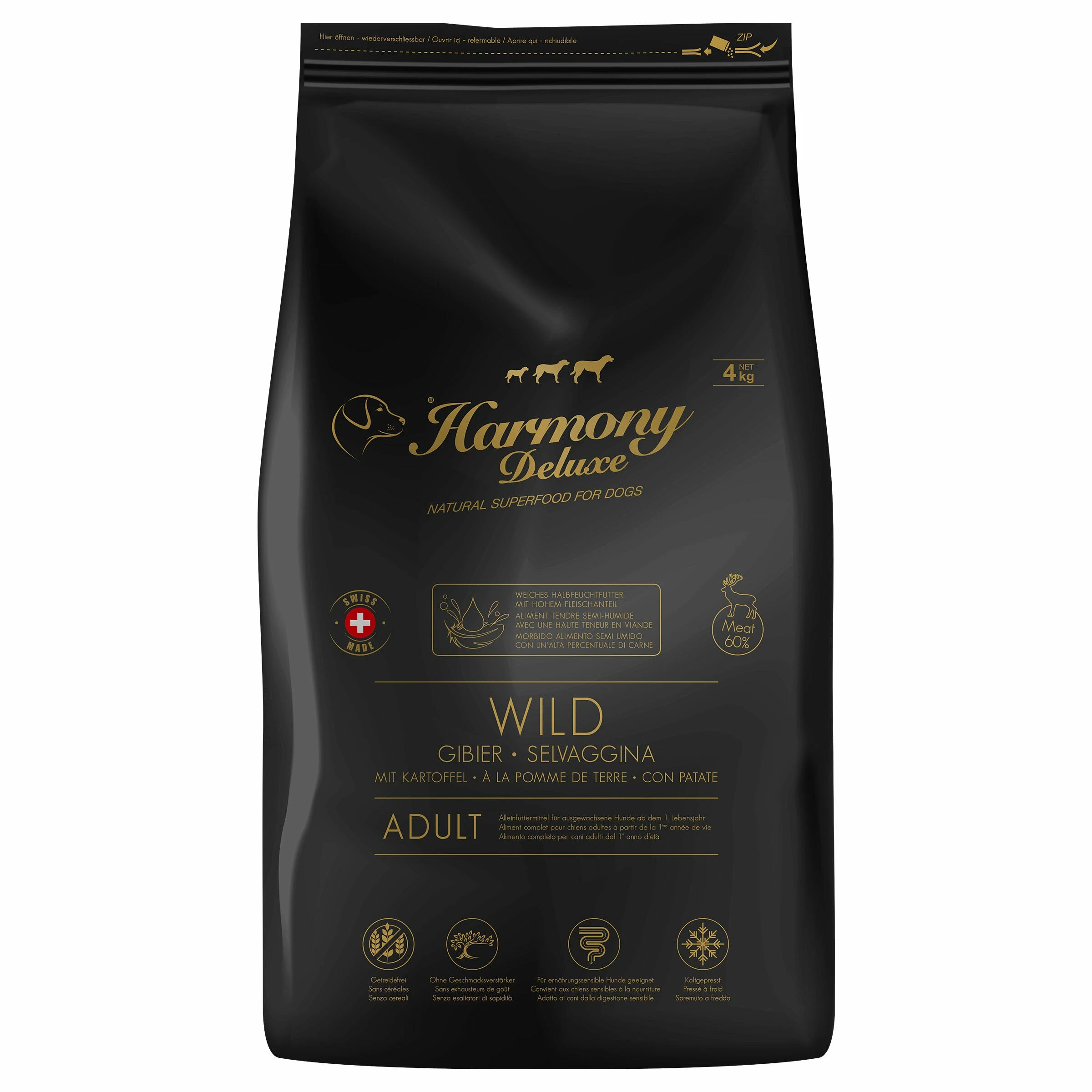 Harmony Dog Deluxe Adult Wild Halbfeuchtfutter 3 Harmony Dog Deluxe Adult Wild Halbfeuchtfutter