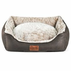 Freezack Hundebett Volant Sherpa Braun/beige